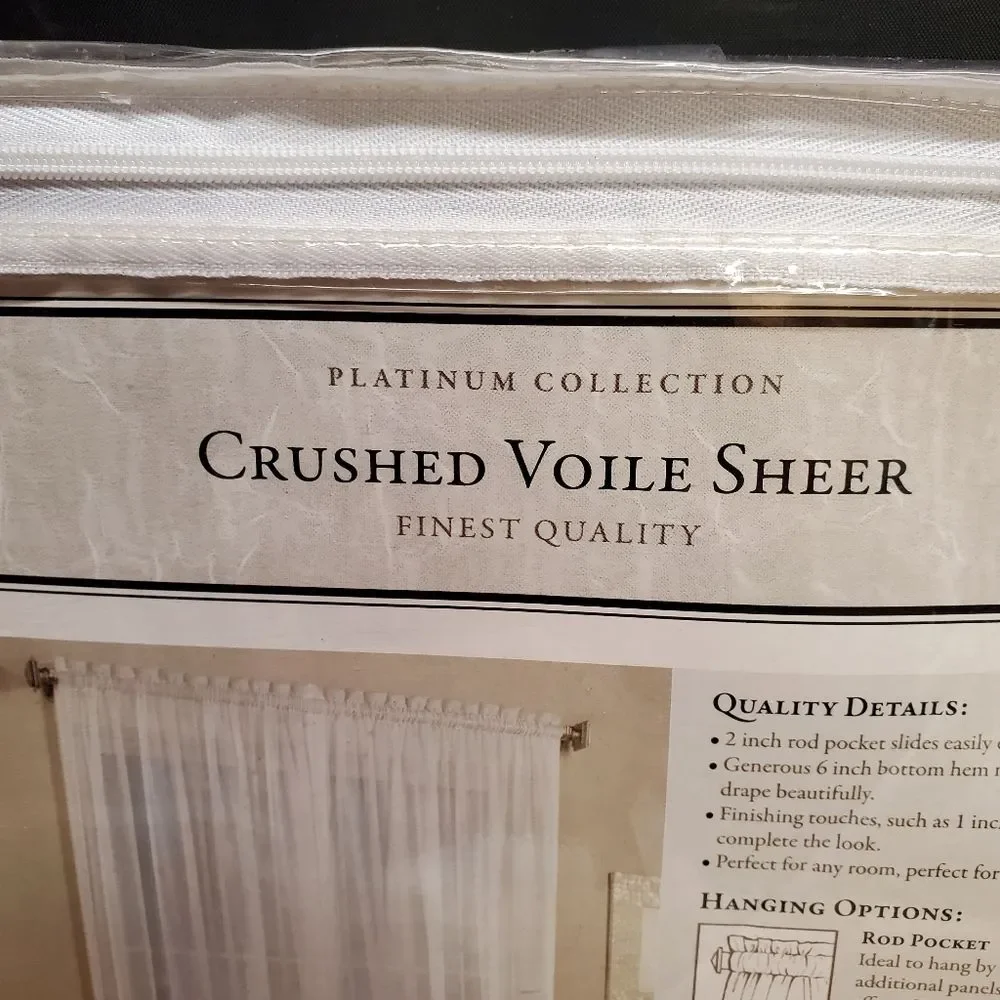 Purple Crushed Voile Sheer 50 W x 84 L